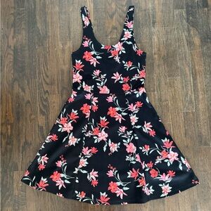 H&M Divided Floral Blouse - Pink and Black